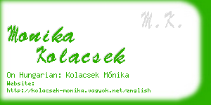monika kolacsek business card