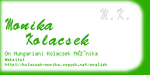 monika kolacsek business card